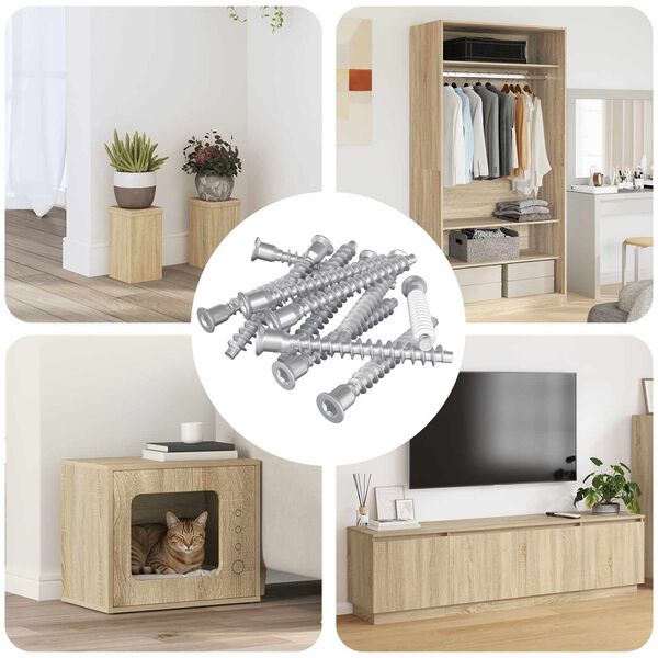 vidaXL Șuruburi confirmat 2100 pcs Argintiu Metal