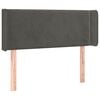 vidaXL Tăblie de pat cu aripioare gri &icirc;nchis 93x16x78/88 cm catifea