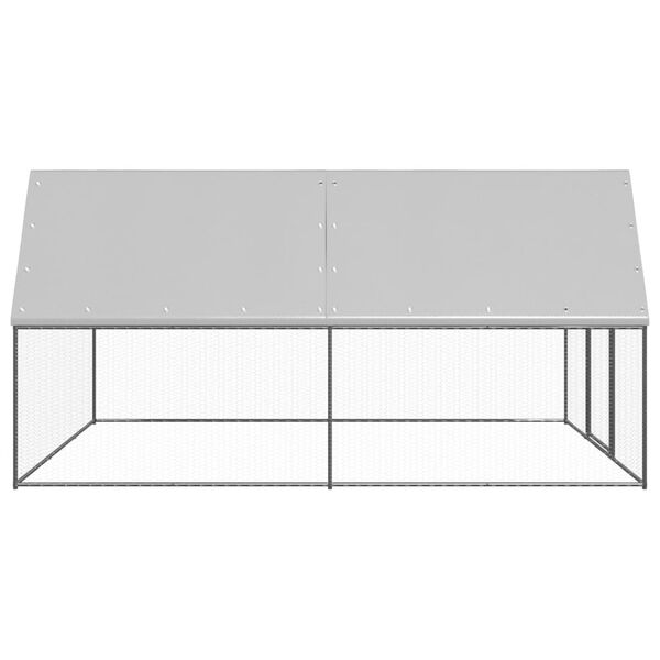 vidaXL Coteț de păsări, 3x4x2 m, oțel galvanizat
