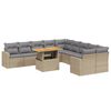 vidaXL Set canapele de grădină cu perne, 11 piese, bej, poliratan