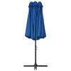 vidaXL Umbrelă soare exterior cu st&acirc;lp aluminiu, albastru, 460x270 cm