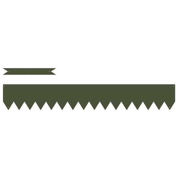 vidaXL Margine pentru gazon 20 pcs Verde măsliniu 100 x 0.05 x 20 cm