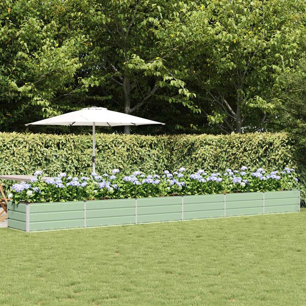 vidaXL Jardinieră Verde 600 x 80 x 45 cm Oțel