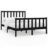 vidaXL Cadru de pat King Size, negru, 150x200 cm, lemn masiv de pin