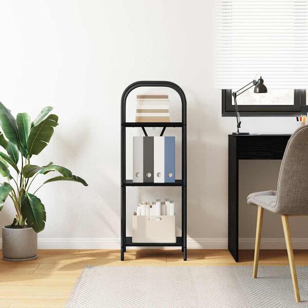 vidaXL Raft pentru cărți Stejar negru 40 x 30 x 109 cm Lemn compozit