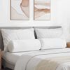 vidaXL Perne Bolster 2 pcs Alb Ø 25 x 70 cm țesătură