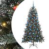 vidaXL Brad de Crăciun artificial Verde 180 cm PVC și Plastic și Oțel