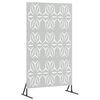 vidaXL Ecran de intimitate 100 x 50 x 180 cm Oțel Galvanizat Argintiu