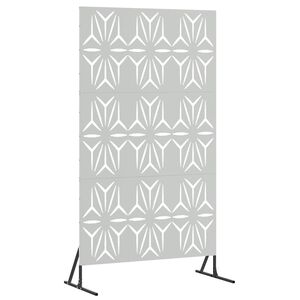 vidaXL Ecran de intimitate 100 x 50 x 180 cm Oțel Galvanizat Argintiu