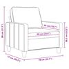 vidaXL Fotoliu canapea, crem, 60 cm, material textil