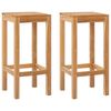 vidaXL Scaun de bar 2 buc. natural Lemn solid de tec