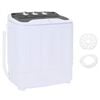 vidaXL Mașină de spălat mini cu două cuve 3,6 kg Negru și Alb