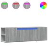 vidaXL Comodă TV de perete cu lumini LED, gri sonoma, 135x31x39,5 cm