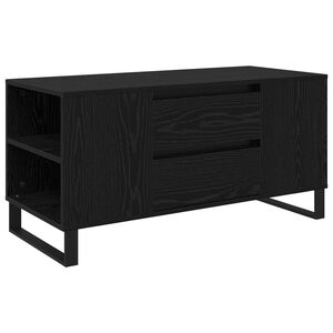 vidaXL Masă de cafea Stejar Negru 102 x 44,5 x 50 cm Lemn prelucrat