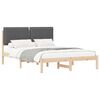 vidaXL Cadru de pat cu tăblie tapițată Gri &icirc;nchis 160 x 200 cm