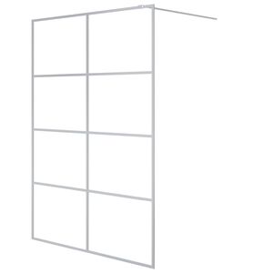 vidaXL Paravan duș walk-in argintiu 140x195 cm sticlă ESG transparentă