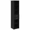 vidaXL Bufet Stejar Negru 40 x 42,5 x 185 cm Lemn prelucrat