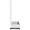 vidaXL Jardinieră de grădină cu spalier, albă, 120x40x121,5 cm, PP