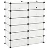 vidaXL Organizator de pantofi interconectat, 12 compartimente, Alb