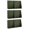vidaXL Zid de sprijin 6 buc. 40 x 12 x 40 cm Oțel Verde măsliniu