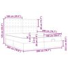 vidaXL Cadru de pat otoman cu saltele țesătură gri deschis 200x200cm