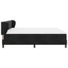 vidaXL Pat cu arcuri cu saltea cu headboard Negru 200 x 200 cm Catifea