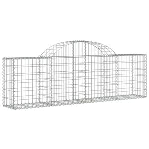 vidaXL Coș gabion arcuit 200x30x60/80 cm fier galvanizat