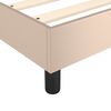 vidaXL Pat box spring cu saltea, cappuccino, 140x200cm piele ecologică