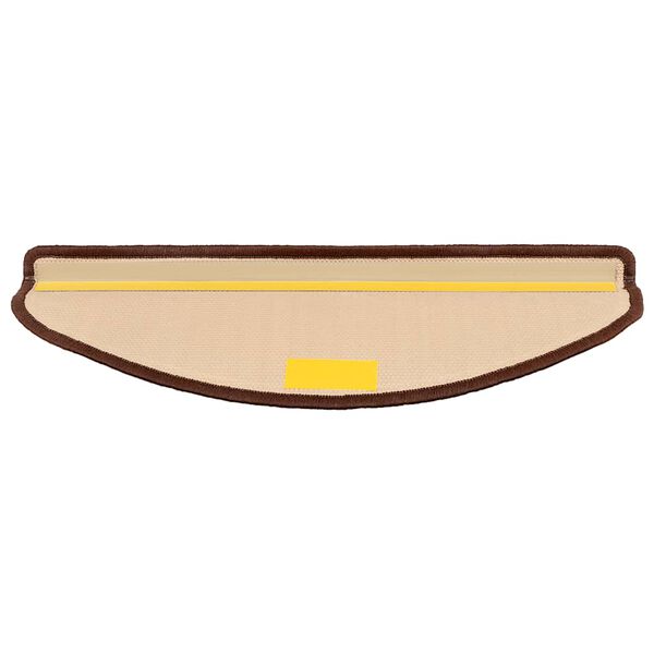 vidaXL Covorașe pentru scări autoadezive, 5 buc., maro, 65x21x4 cm