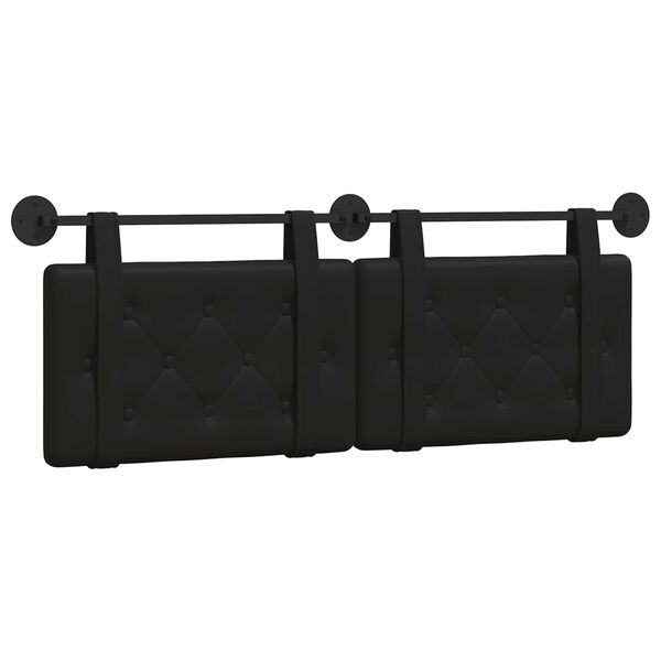 vidaXL Cap de pat suspendat Negru 150 x 55 x 5 cm Piele artificială