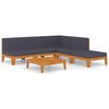 vidaXL Set mobilier grădină cu perne, 6 piese, lemn masiv acacia