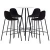 vidaXL Set de bar, 5 piese, negru, material textil