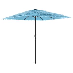 vidaXL Umbrelă soare de grădină st&acirc;lp din oțel, albastru 248x248x248cm
