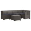 vidaXL Sofa de grădină cu 5 locuri cu perne aspect rattan PP