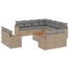 vidaXL Set canapele de grădină, 12 piese, cu perne, bej, poliratan