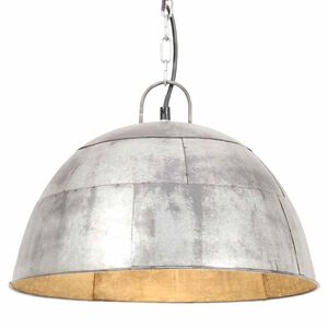 vidaXL Lustră industrială vintage, 25 W, argintiu, rotund, 41 cm, E27