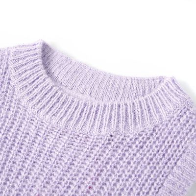 Vestă pulover pentru copii tricotată, liliac deschis, 92