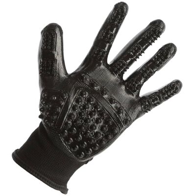 430952 Kerbl Cleaning and Massage Gloves L Black