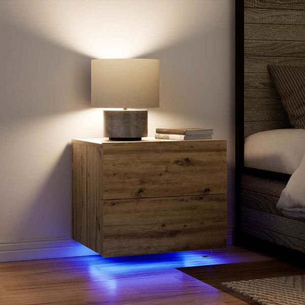 vidaXL Dulap de noapte Stejar Artizanal 50 x 39 x 41 cm Lemn compozit