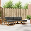 vidaXL Set de canapele de exterior cu pernă 6 pcs Natural și Antracit