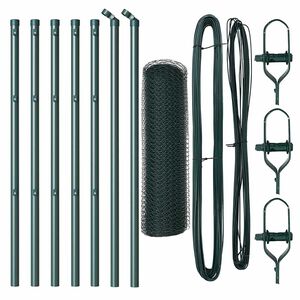 vidaXL St&acirc;lp de gard. Verde 10 x 0,4 m (plasă de 13 mm) Oțel și PVC