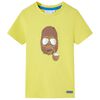 vidaXL Tricou pentru copii cu m&acirc;neci scurte, galben, 92