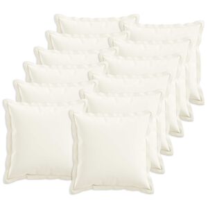 vidaXL Husă pentru pernă 12 buc. HOUTEN Alb 40 x 40 cm In sintetic