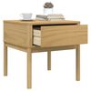 vidaXL Măsuță de veioză FLORO maro ceară 55x55x54 cm lemn masiv pin