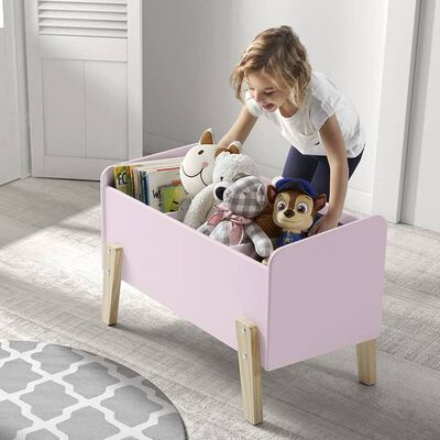 Vipack Cutie de jucării pentru copii „Kiddy”, roz învechit, lemn