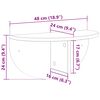 vidaXL Raft de perete Pe perete 2 pcs Stejar Artizanal 48 x 24 x 24 cm