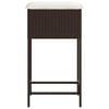vidaXL Scaune de bar cu perne, 2 buc., maro, poliratan