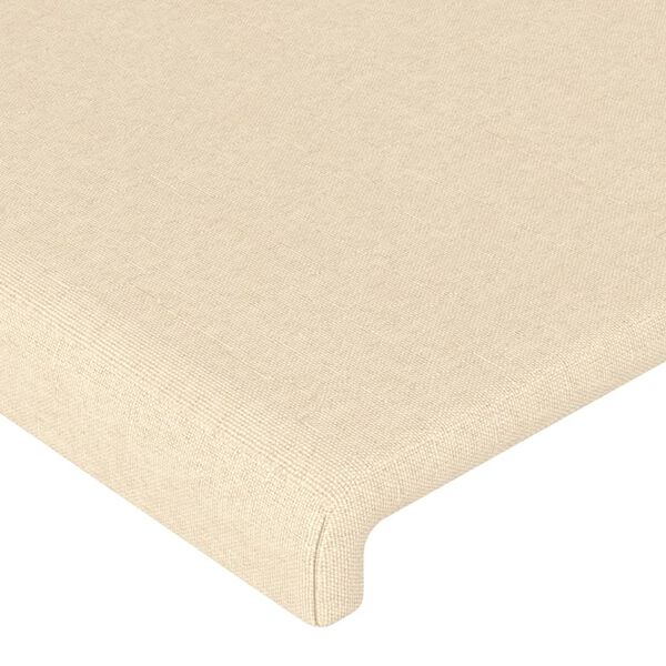 vidaXL Tăblie de pat crem 80x5x118/128 cm, material textil