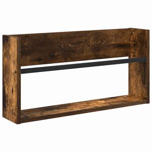 vidaXL Raft pentru reviste cu raft Stejar fumuriu 60 x 12 x 30 cm