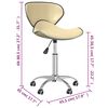 vidaXL Scaune de bucătărie pivotante, 6 buc., crem, piele ecologică